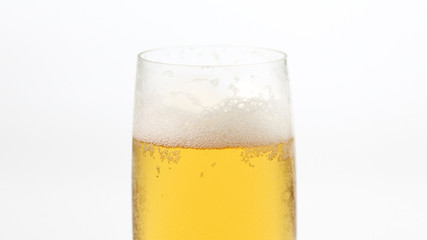 glass of beer isolated on white background