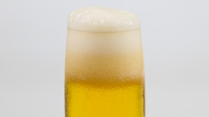 glass of beer isolated on white background