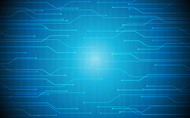 Obraz premium Abstract technology circuit board pattern on dark blue color background