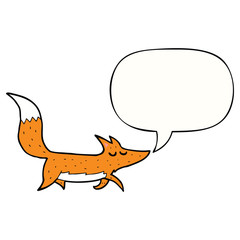 cartoon wolf and speech bubble