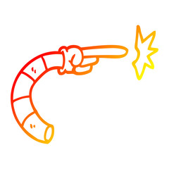 warm gradient line drawing cartoon arm gesture