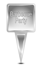 Map pointer with Barbecue Party - illustration