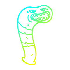 cold gradient line drawing cartoon monster leech