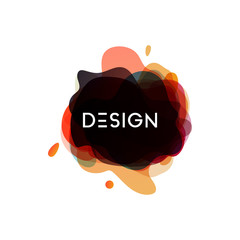 Abstract brush element graphic design template vector