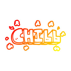 warm gradient line drawing cartoon chill symbol