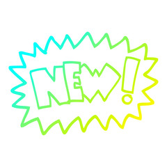 cold gradient line drawing cartoon new symbol