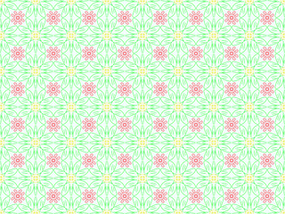 Seamless endless repeating multicolored bright ornament of different colors