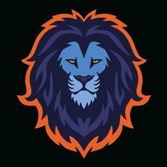 Fototapeta na wymiar Lion Head Esport Logo Vector Mascot Design