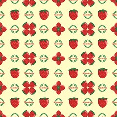 Strawberry seamless pattern vectors 6
