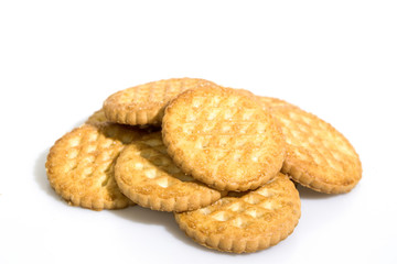 Delicious biscuits isolated in a white background