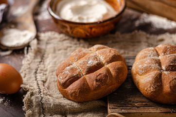 Freshly baked homemade buns
