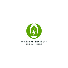 eco energy logo template, nature icon symbol - vector
