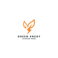 eco energy logo template, nature icon symbol - vector