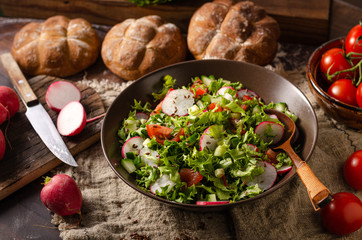 Fresh homemade garden salad