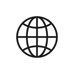 Browser icon. Web, internet, world icon illustration. Global web symbol.