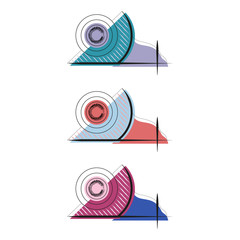 Logo for astrologers, travel and environmental companies. Elements of mountains and Saturn.