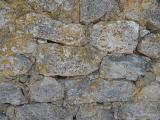Vintage stone wall closeup texture