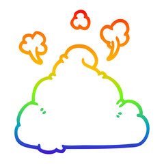 rainbow gradient line drawing cartoon poop