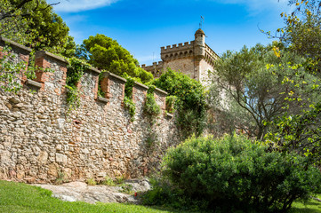 Fototapeta na wymiar Castelldefels castle in Barcelona, ,Catalonia, Spain.