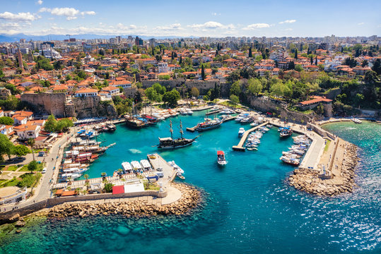 Antalya Harbor, Turkey, taken in April 2019\r\n' taken in hdr