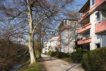 Obraz premium Wohnhäuser, Mehrfamilienhäuser