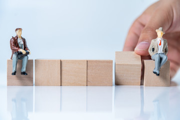 Building Blocks on table with white background