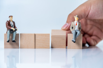 Building Blocks on table with white background