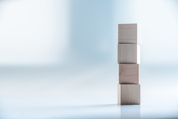 Building Blocks on table with white background