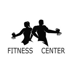 Bodybuilder Logo Template. Vector object and Icons for Sport Label, Gym Badge, Fitness Logo Design