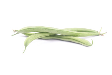green beans isolated on white background