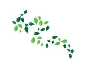 Logos of green leaf ecology nature element vector icon