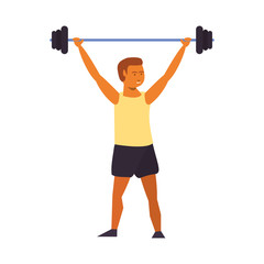 Fitness man lifting weights avatar