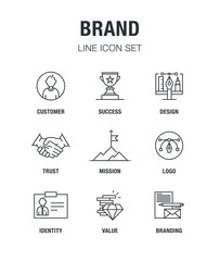 BRAND LINE ICON SET