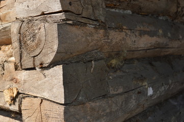 corner of the old bath of wood