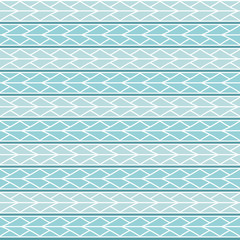 Light blue vector seamless triangles rhombus pattern ornament maori, ethnic, japan. Geometric background.