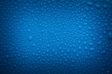 water drops blue background