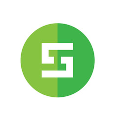 Fototapeta premium Green Letter S Icon Design, Abstract Element Company Logo