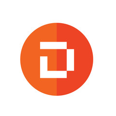 Letter D Alphabet Icon Design, Flat Design Style