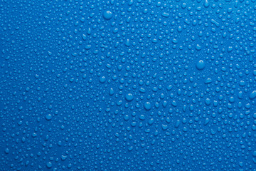 water drops blue background
