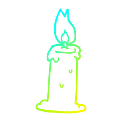 cold gradient line drawing carton candle