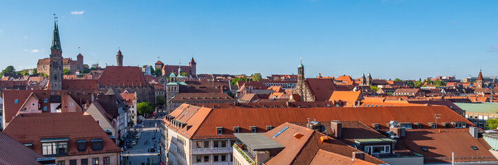 Obraz premium Panorama von Nürnberg im Zentrum