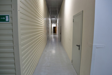 Office corridor in modern industrial production area