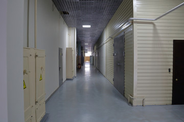 Office corridor in modern industrial production area