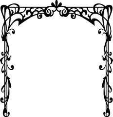  arch, crown, frame, rub, poster, black and white