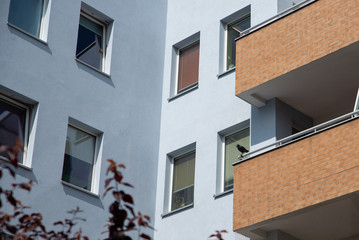 ordinary apartment building in the city