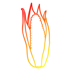warm gradient line drawing organic corn