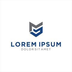 Letter MG G M Shield Logo Vector  Concept . Initial M G Guard , Security , protection Logo Design. 