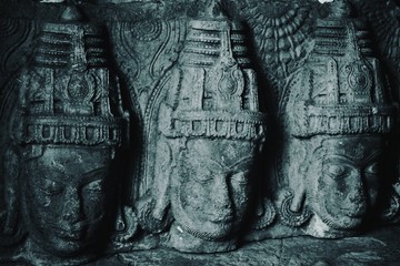 Ancient triface sclupture