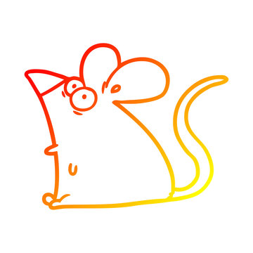 recommend clip art: warm gradient line drawing cartoon frightened mouse