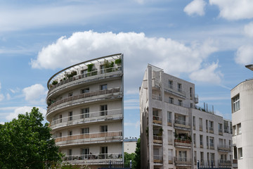 modern building in the greenway of Paris 12 th arrondissement